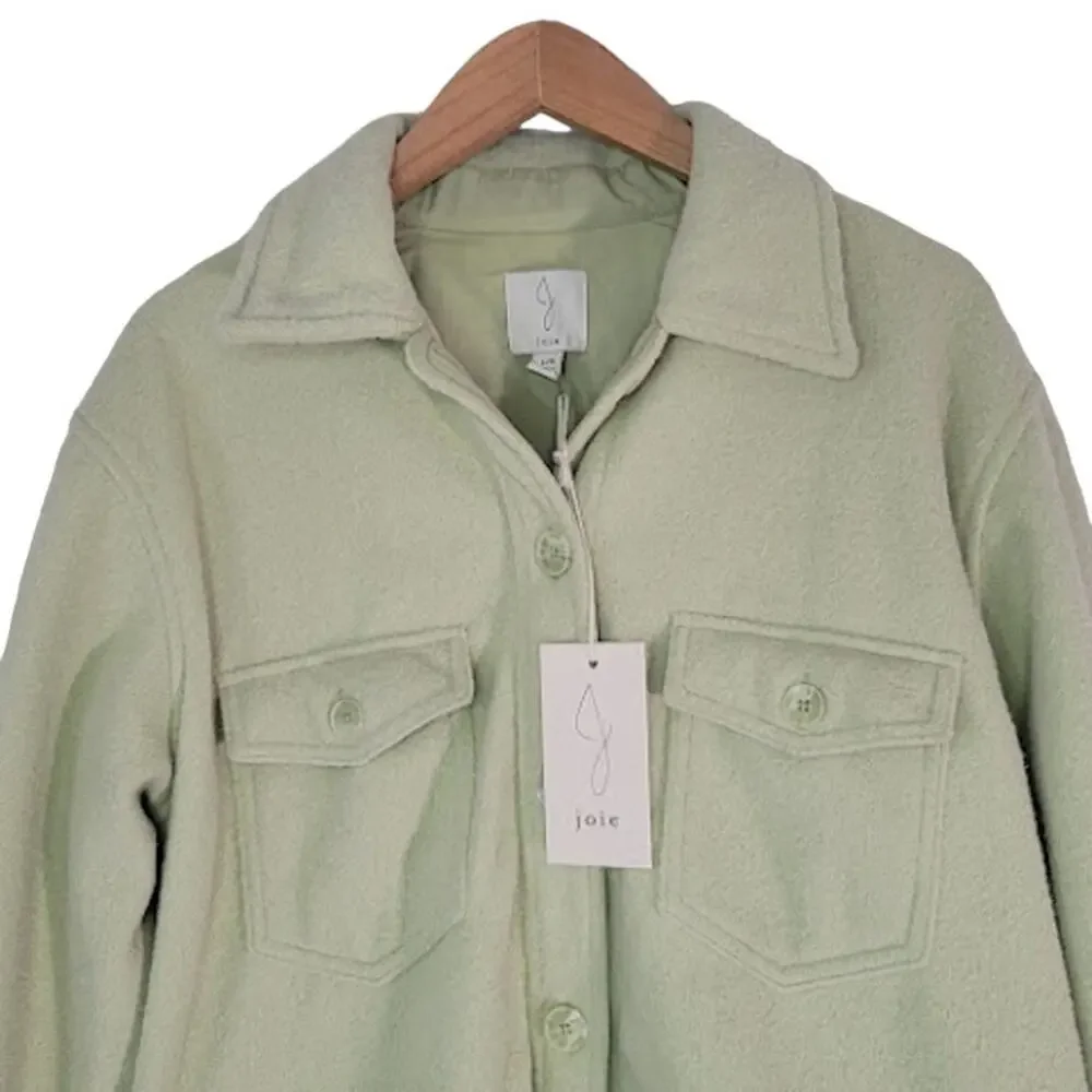 Joie- NWT- Sage green- felted button up shacket- size Large - Picture 2 of 8